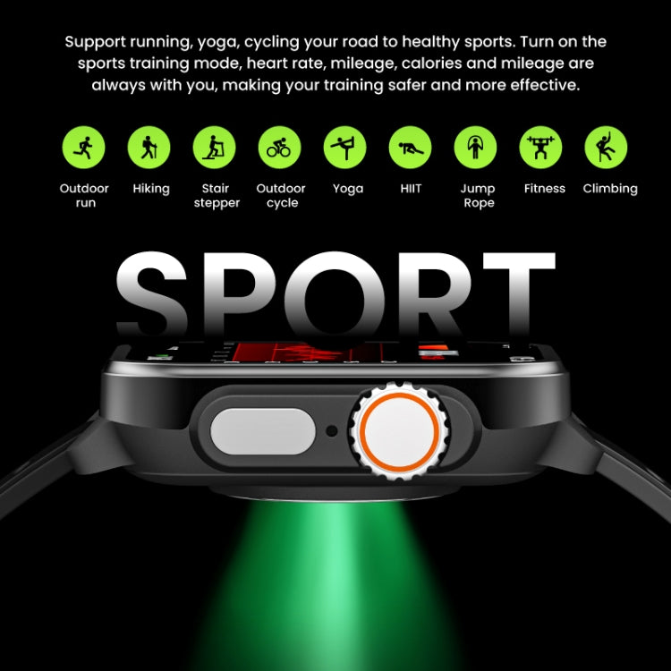 SPOVAN H6 1.83 inch TFT Screen Smart Watch Supports Bluetooth Call/Blood Oxygen Monitoring(Black)