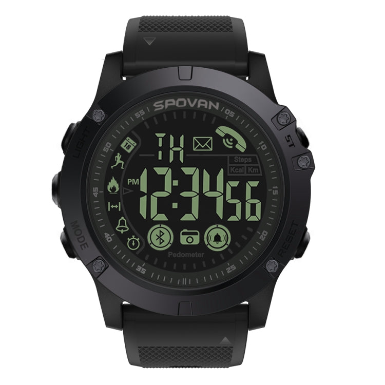 SPOVAN PR1 Outdoor Water-resistant Luminous Bluetooth Smart Watch(Black)
