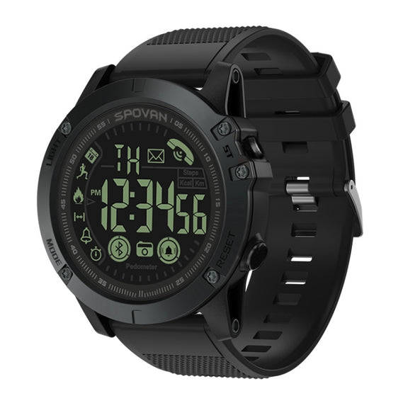 SPOVAN PR1 Outdoor Water-resistant Luminous Bluetooth Smart Watch(Black)