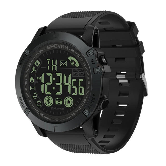 SPOVAN PR1 Outdoor Water-resistant Luminous Bluetooth Smart Watch(Black)