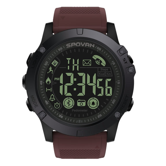 SPOVAN PR1 Outdoor Water-resistant Luminous Bluetooth Smart Watch(Red)