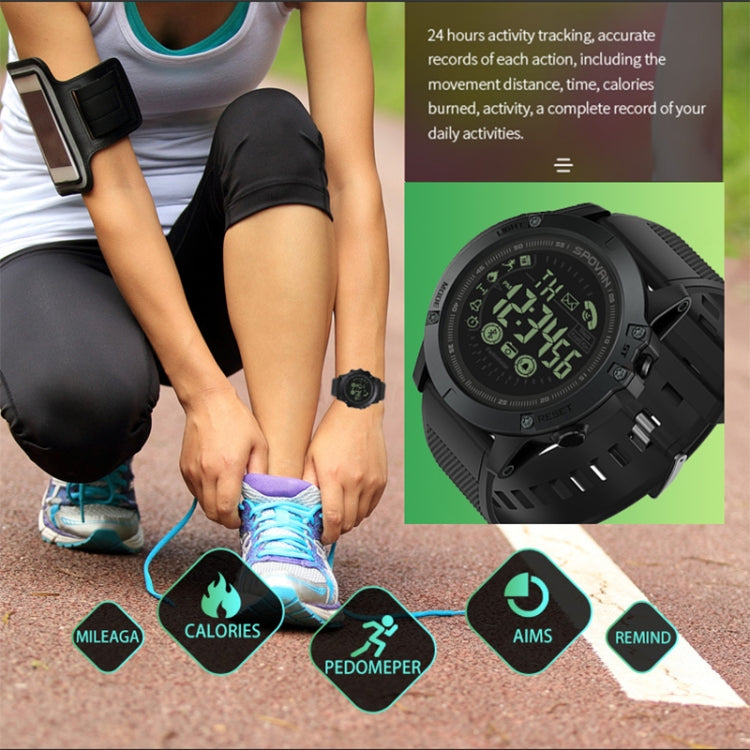 SPOVAN PR1 Outdoor Water-resistant Luminous Bluetooth Smart Watch(Blue)