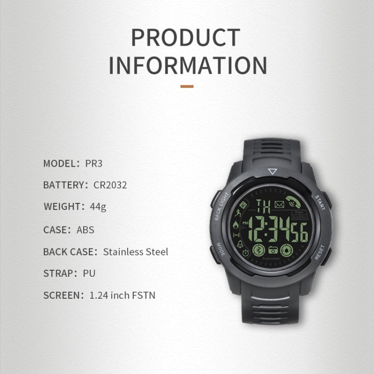 SPOVAN PR3 Outdoor Water-resistant Bluetooth Smart Sports Watch(Red)