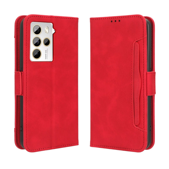 For HTC U23 / U23 Pro Skin Feel Calf Texture Card Slots Leather Phone Case(Red)