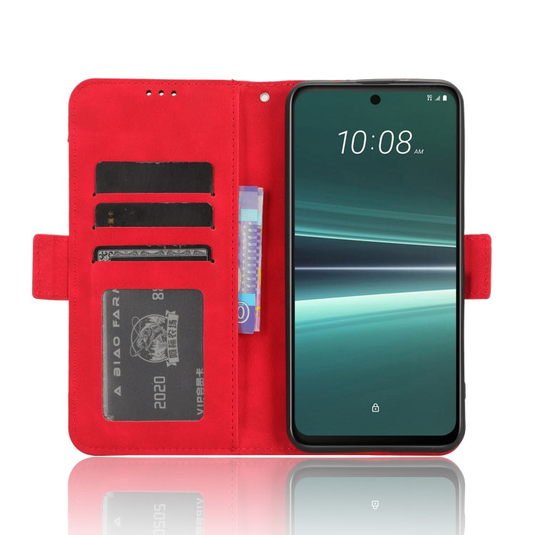 For HTC U23 / U23 Pro Skin Feel Calf Texture Card Slots Leather Phone Case(Red)