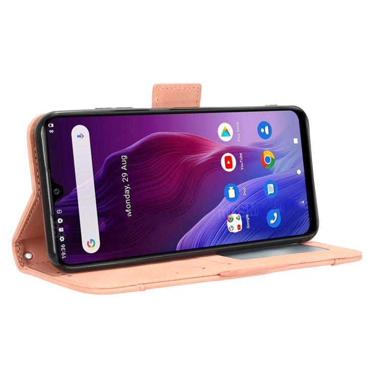 For Cubot P60 Skin Feel Calf Texture Card Slots Leather Phone Case(Pink)