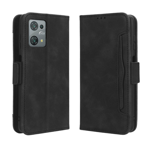 For Blackview Oscal C30 / C30 Pro Skin Feel Calf Texture Card Slots Leather Phone Case(Black)