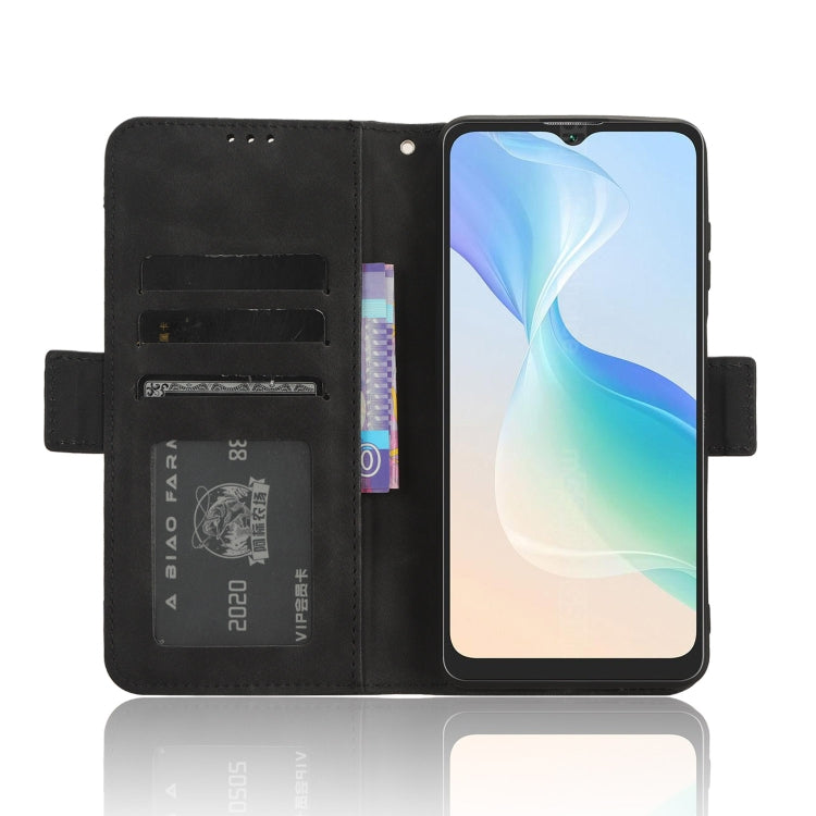 For Blackview Oscal C30 / C30 Pro Skin Feel Calf Texture Card Slots Leather Phone Case(Black)