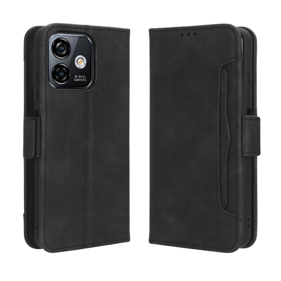 For Ulefone Note 16 Pro Skin Feel Calf Texture Card Slots Leather Phone Case(Black)