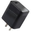 LZ-106PD 25W USB-C / Type-C Ports Plaid Pattern Travel Charger, US Plug(Black) - free shipping - PMC TechLife - Order now!