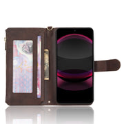 For Sharp Aquos R8 Pro / Leica Leitz Phone 3 Litchi Texture Zipper Leather Phone Case(Brown)