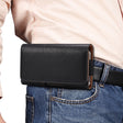 For 6.7-6.9 inch Phone Litchi Texture Iron Clip Back Buckle Waist-mounted Phone Case Horizontal Plate(Black) - free shipping - PMC TechLife - Order now!