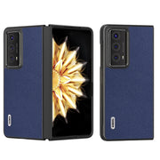 For Honor Magic V2 ABEEL Black Edge Genuine Leather Mino Phone Case(Royal Blue)