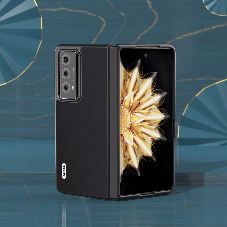 For Honor Magic V2 ABEEL Genuine Silky Soft Black Edge Phone Case(Black)