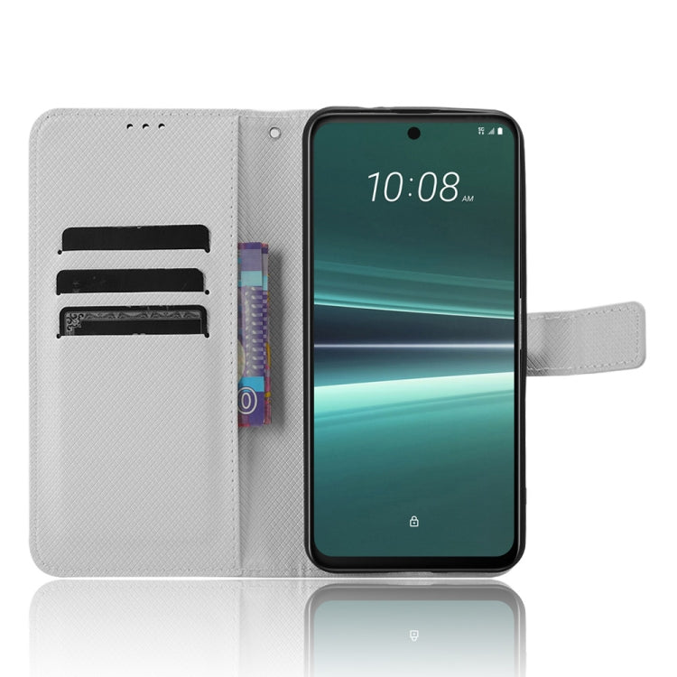 For HTC U23 / U23 Pro Diamond Texture Leather Phone Case(White)