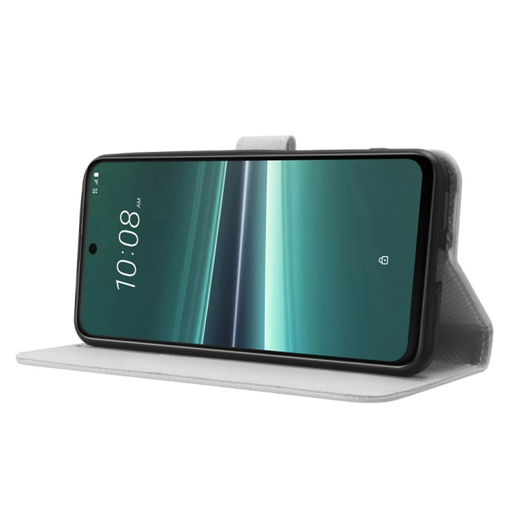 For HTC U23 / U23 Pro Diamond Texture Leather Phone Case(White)
