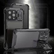 For iPhone 14 Pro Max LK MagSafe Shockproof Life Water-resistant Dustproof Metal Phone Case(Black)