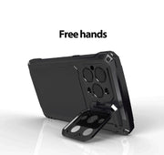 For iPhone 14 Pro Max LK MagSafe Shockproof Life Water-resistant Dustproof Metal Phone Case(Black)