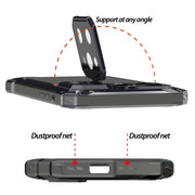For iPhone 14 Pro Max LK MagSafe Shockproof Life Water-resistant Dustproof Metal Phone Case(Black)