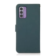 For Nokia G42 KHAZNEH Custer Genuine Leather RFID Phone Case(Green)