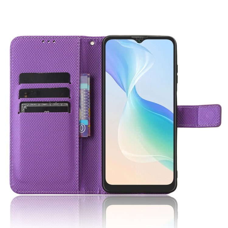 For Blackview Oscal C30 / C30 Pro Diamond Texture Leather Phone Case(Purple)