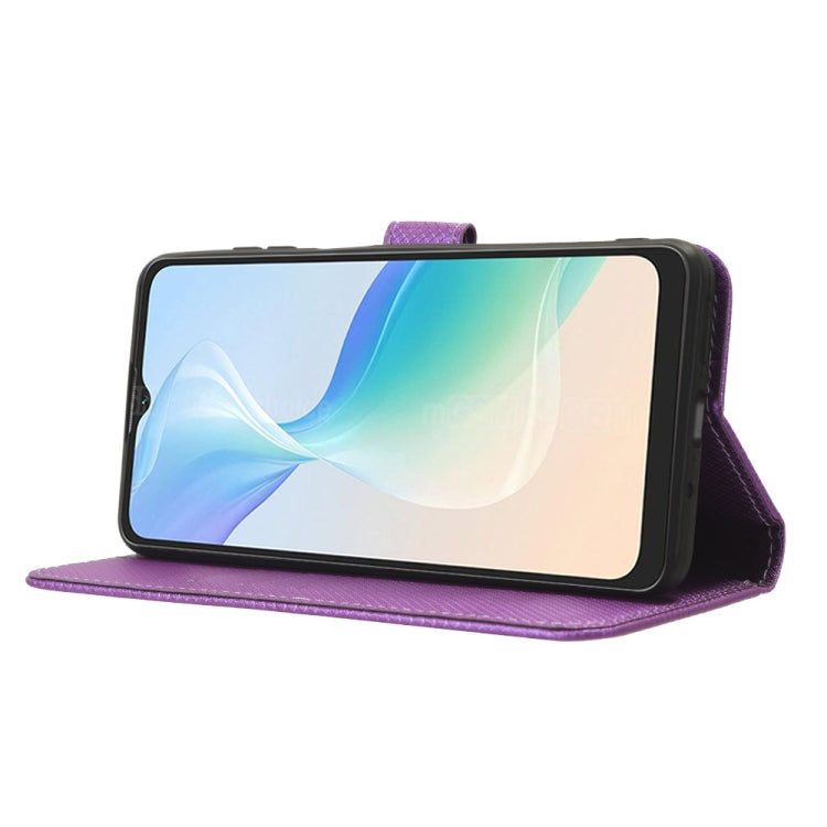 For Blackview Oscal C30 / C30 Pro Diamond Texture Leather Phone Case(Purple)