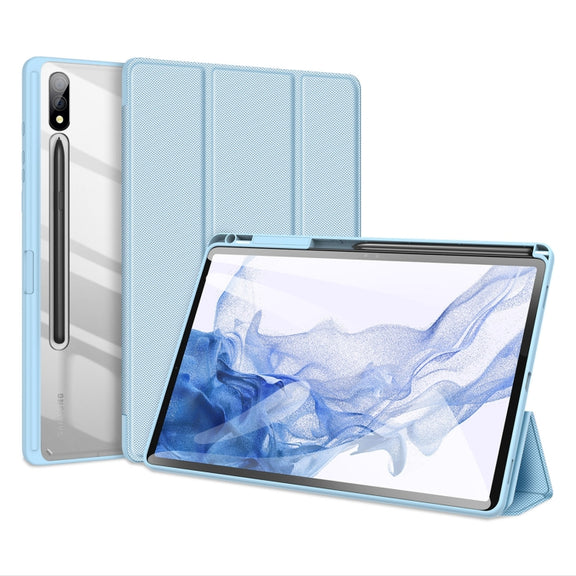 For Samsung Galaxy Tab S9+ DUX DUCIS TOBY Series Antiskid Leather Tablet Case with Sleep / Wake-up Function(Blue)
