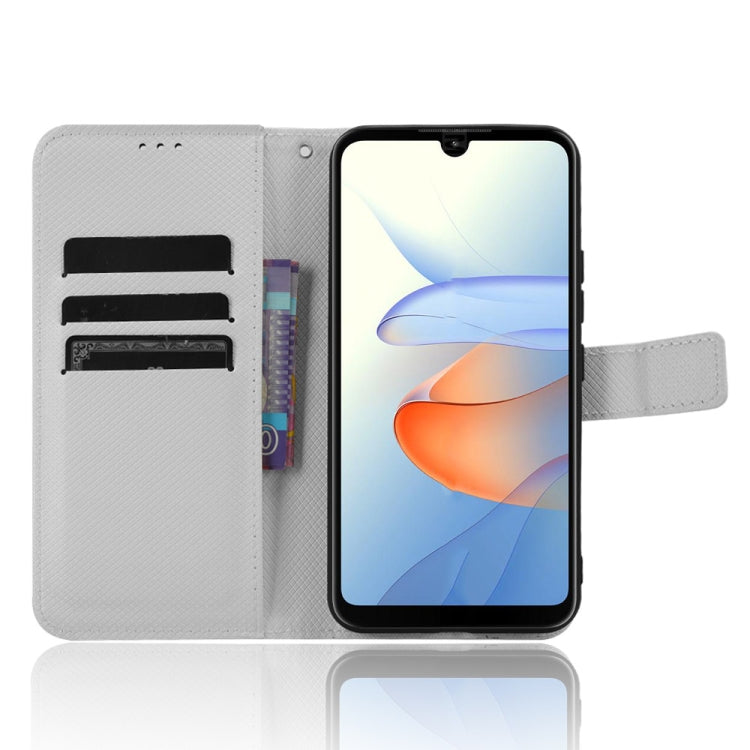 For ZTE Blade L220 Diamond Texture Leather Phone Case(White)