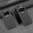 For Huawei Mate 50 GKK Electroplating Leather Surface Phone Case(Carbon Fiber) - Huawei Cases by GKK | Online Shopping South Africa | PMC TechLife | Buy Now Pay Later Mobicred