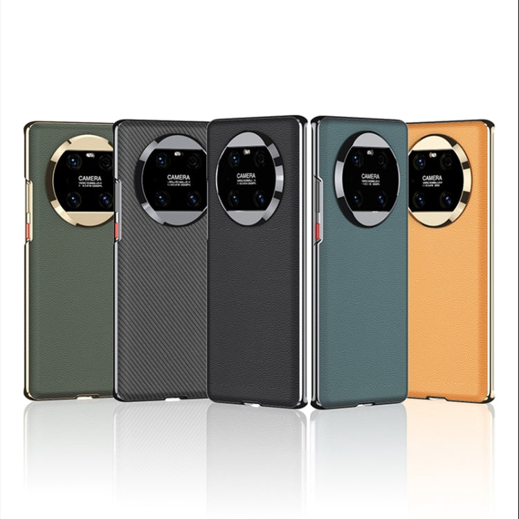 For Huawei Mate 40 Pro GKK Electroplating Leather Surface Phone Case(Green)