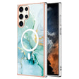 For Samsung Galaxy S23 Ultra 5G Marble Pattern Dual-side IMD Magsafe TPU Phone Case(Green 003) - Galaxy S23 Ultra 5G Cases by PMC TechLife | Online Shopping South Africa | PMC TechLife