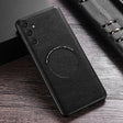For Samsung Galaxy A35 MagSafe Magnetic PU Phone Case(Black) - Galaxy Phone Cases by PMC TechLife | Online Shopping South Africa | PMC TechLife