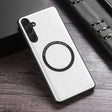 For Samsung Galaxy A35 MagSafe Magnetic PU Phone Case(White) - Galaxy Phone Cases by PMC TechLife | Online Shopping South Africa | PMC TechLife