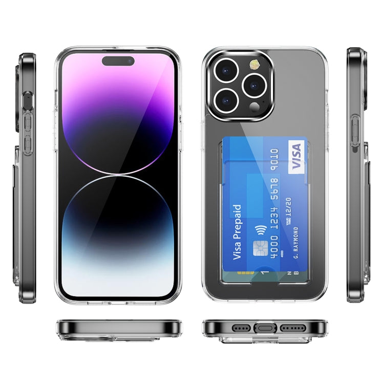 For iPhone 15 Crystal Clear Wallet Air Bag Phone Case(Transparent)