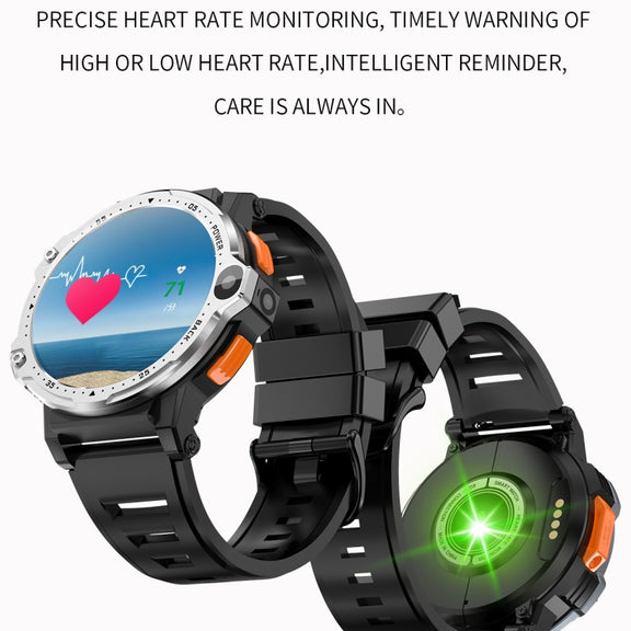 ZGP PG999 1.54 inch HD Round Screen 4G Smart Watch Android 8.1, Specification:2GB+16GB(Silver)