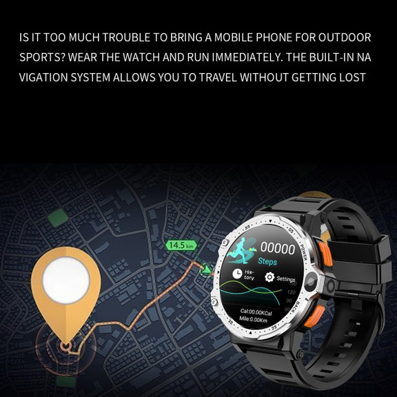 ZGP PG999 1.54 inch HD Round Screen 4G Smart Watch Android 8.1, Specification:2GB+16GB(Silver)
