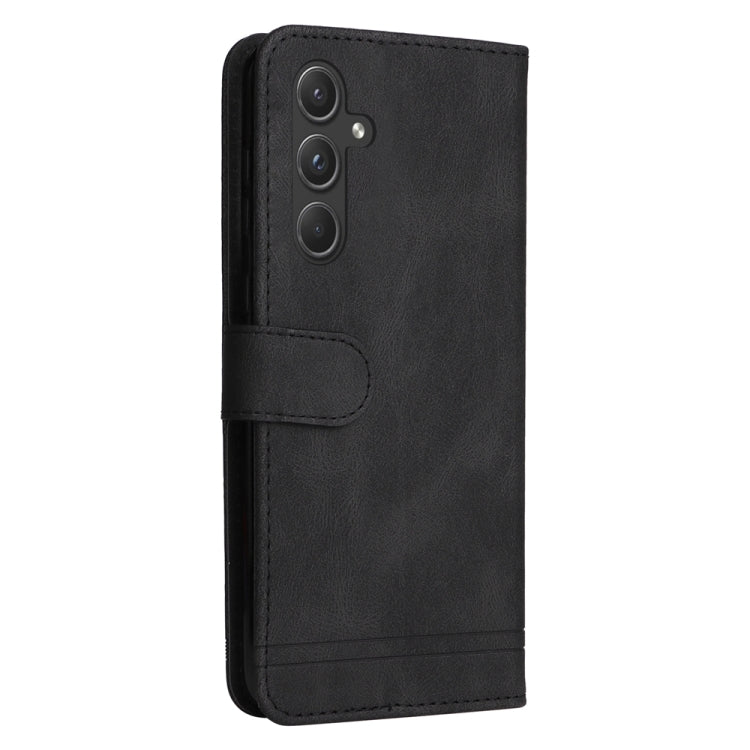 For Samsung Galaxy A55 Skin Feel Life Tree Metal Button Leather Phone Case(Black)