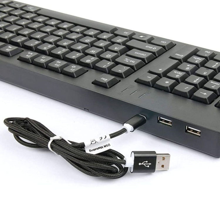 Wired USB Left Hand Keyboard with Dual HUB Function(Black)