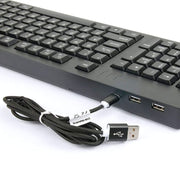 Wired USB Left Hand Keyboard with Dual HUB Function(Black)