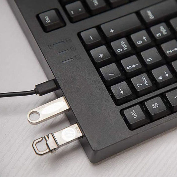 Wired USB Left Hand Keyboard with Dual HUB Function(Black)