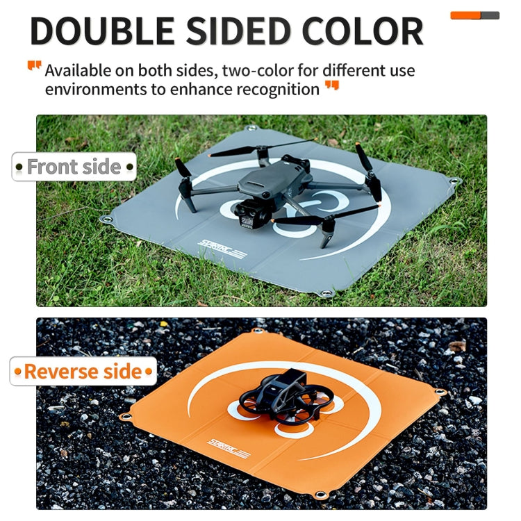 STARTRC Square Cardboard Drone Parking Apron for DJI Avata / Mini 3 / Mavic 3 Pro, Size:55cm x 55cm(Orange Grey)