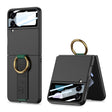 For Samsung Galaxy Z Flip4 5G GKK Integrated Ultrathin Shockproof Phone Case with Ring Wrist Strap(Black) - Galaxy Z Flip4 5G Cases by GKK | Online Shopping South Africa | PMC TechLife | Buy Now Pay Later Mobicred