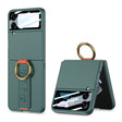 For Samsung Galaxy Z Flip3 5G GKK Integrated Ultrathin Shockproof Phone Case with Ring Wrist Strap(Green) - Galaxy Phone Cases by GKK | Online Shopping South Africa | PMC TechLife | Buy Now Pay Later Mobicred