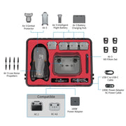 For DJI Air 3 / RC2 / N2 STARTRC Water-resistant PP Drone Kit Suitcase Storage Box(Black)