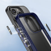 For iPhone 15 Pro Max Shield Frosted Skin Feel Phone Case(Blue)