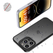 For iPhone 15 Pro Max Shield Frosted Skin Feel Phone Case(Blue)