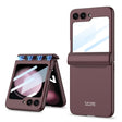 For Samsung Galaxy Z Flip5 GKK Integrated Magnetic Full Coverage Folding Phone Case(Wine Red) - Galaxy Z Flip5 Cases by GKK | Online Shopping South Africa | PMC TechLife | Buy Now Pay Later Mobicred