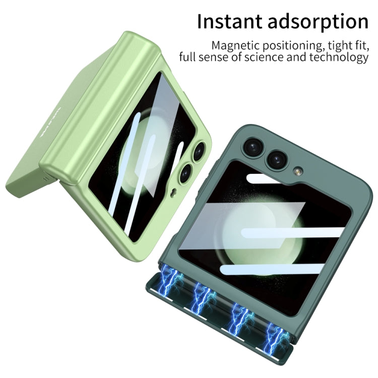 For Samsung Galaxy Z Flip5 GKK Integrated Magnetic Full Coverage Folding Phone Case(Black)