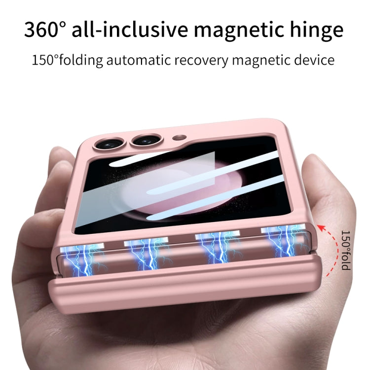 For Samsung Galaxy Z Flip5 GKK Integrated Magnetic Full Coverage Folding Phone Case(Black)