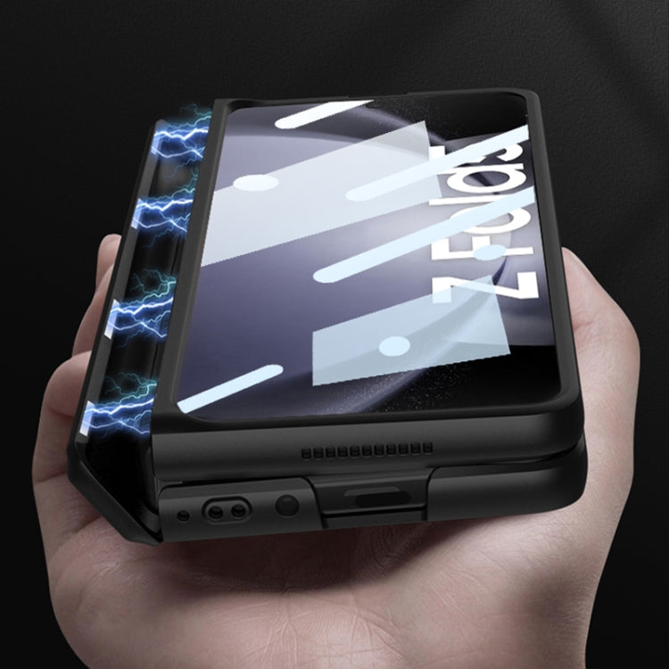 For Samsung Galaxy Z Fold5 GKK Integrated Magnetic Full Coverage Folding Phone Case(Silver)